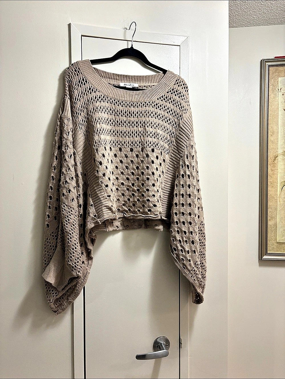 Katherine  Barclay Knit Cropped Sweater